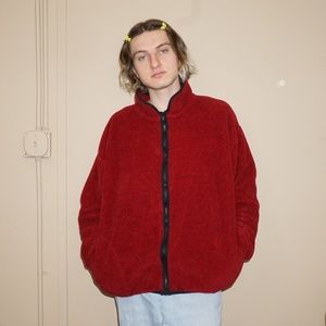 Vintage 90s Red Fleece